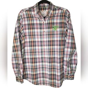 Crazy Cowgirl Womens Multicolored Plaid Button Down Long Sleeve Shirt Size L